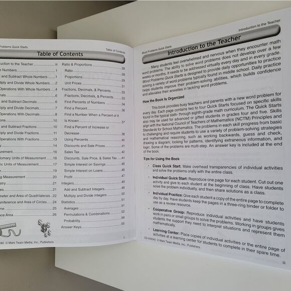 Math Resource Education Word Problems Quick Starts Grades 4-8 #0277 - Picture 5 of 6